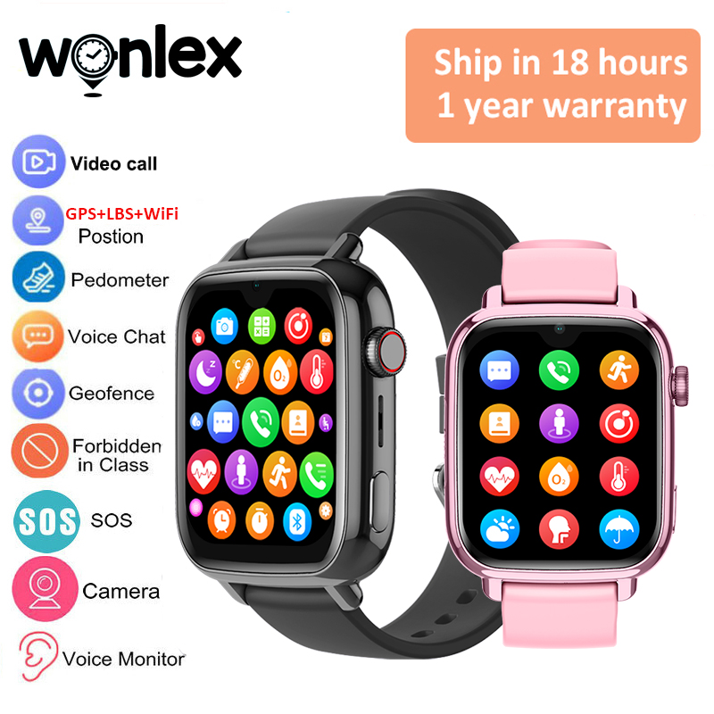 Smartwatch Watches For Kids With Gps - Wonlex kt34 relógio inteligente infantil 4g