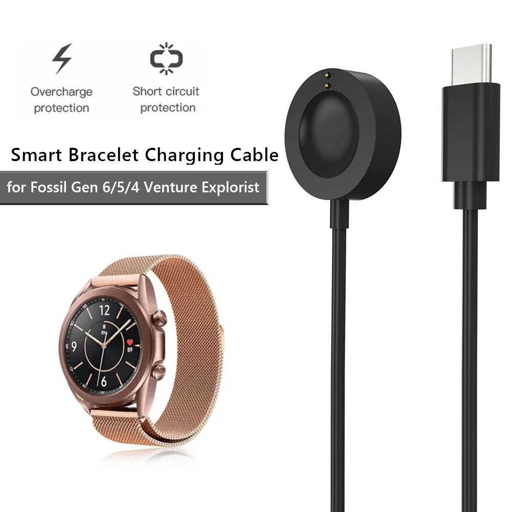 1m usb tipo-c carregador de ca - Fossil Watches Smartwatch Charger avaliação e preço