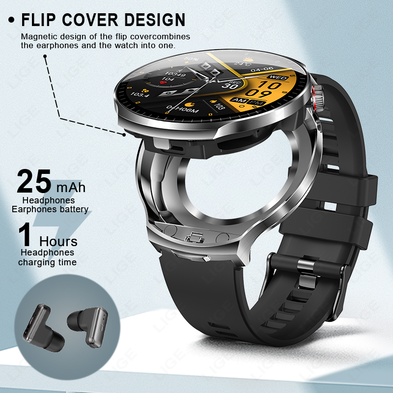 LIGE Novo Smartwatch TWS 2 em  - Smartwatch Noise Watches For Men avaliação e preço