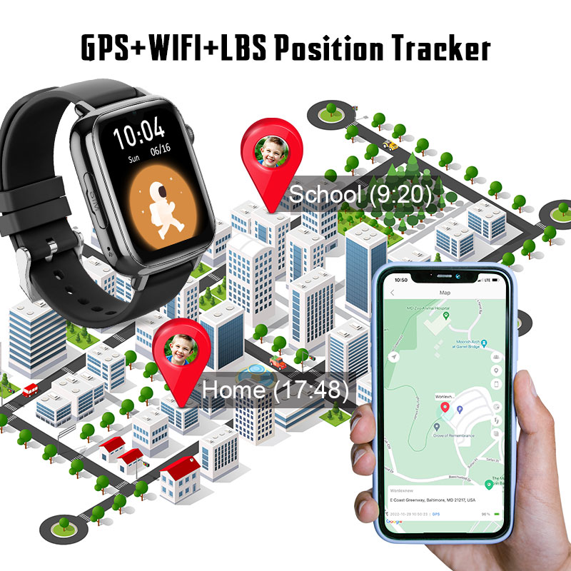 Wonlex kt34 relógio inteligent - Smartwatch Watches For Kids With Gps avaliação e preço