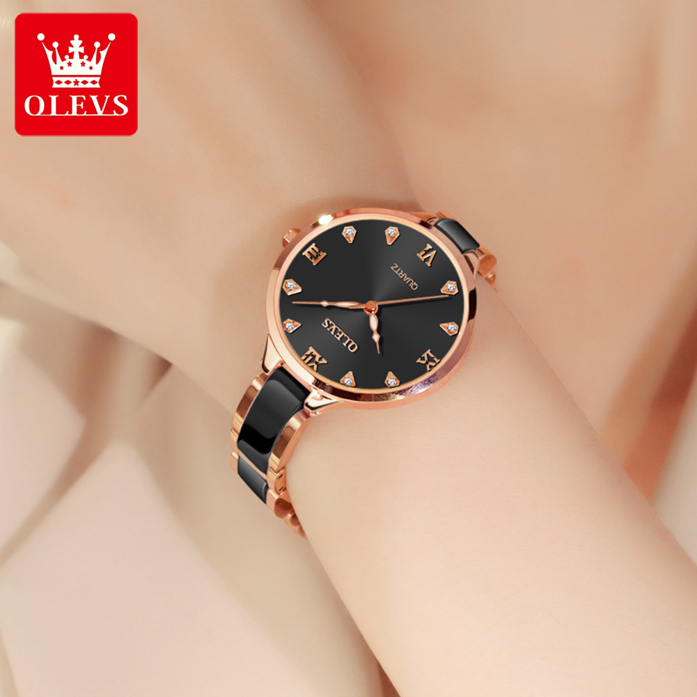 OLEVS-Relógio de pulso feminin - Luxury Ceramic Watch avaliação e preço